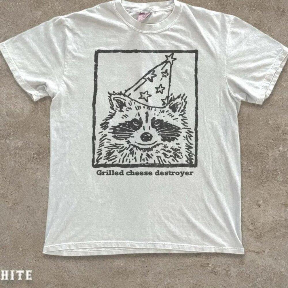 Raccoon Grilled Cheese Destroyer Tee For Men Women, Party Animal TShirt